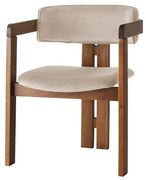 Jedálenská stolička CO Beige and Walnut