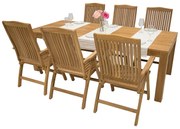 DEOKORK Záhradná teaková zostava MONTE LAGUNA 240 6x Záhradné polohovacie kreslo LAGUNA