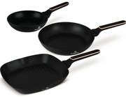 BerlingerHaus Súprava panvíc s titánovým povrchom Black Rose, 3 ks