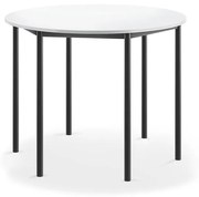 Stôl BORÅS, kruh, Ø 1200x900 mm, laminát - biela, antracit
