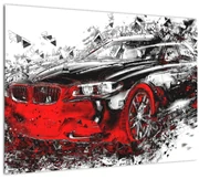 Obraz - Maľované auto v akcii (70x50 cm)