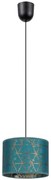 Luster na lanku REZO 1xE27/60W/230V tyrkysová