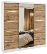 Šatníková skriňa SERENITY 200 cm dub wotan mat MT SERENITY SZP5/0/W/DW/0/HIAL