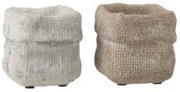 Sada 2 betonových květináčů Ciment – 8* 8*7,5 cm