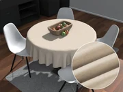 Biante Okrúhly obrus/imitácia brúsenej kože Alcantara ALC-007 Krémovo béžový Ø 110 cm