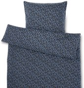 Posteľná bielizeň zo zimného džerseja, tmavomodrá, štandardná veľkosť