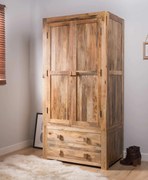 furniture-nabytek.cz - Luxusná šatníková skriňa 120x200x60 z dreva mango