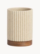 Pohár na zubné kefky's dreveným prvkom Laura