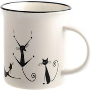 Porcelánový hrnček Dakls Cats Nero, 310 ml