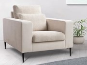 Kreslo Romeo, béžová štruktúrovaná látka%