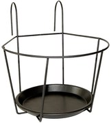 ZÁVESNÝ DRŽIAK NA KVETINÁČ SIMPLY 18X17 CM ČIERNA