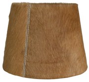 Svetlo hnedé tienidlo na lampu z hovädzej kože - Ø 20* Ø 15*15cm