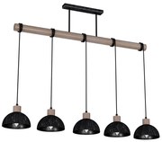 Luster na lanku ERIK 5xE27/60W/230V hnedá/čierna