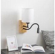 Brilagi - LED Nástenná lampa NUBILA WOOD 1xE27/25W/230V + LED/3W dub/biela