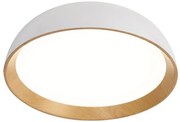 Candellux Biele LED stropné svietidlo Calabria s dreveným dekorom okrúhle 24W 14-24138
