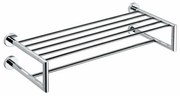 SAPHO XR416 X-Round polička na uteráky dvojitá 65 cm, strieborná