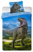 Obliečky bavlnené Deluxe 3D 200x140cm+90x70cm Dinosaurus T-Rex Faro