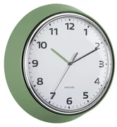 Dizajnové nástenné hodiny Karlsson 6006GR zelené,priemer 34 cm