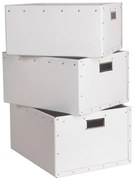 Biele kartónové úložné boxy v súprave 3 ks Ture – Bigso Box of Sweden