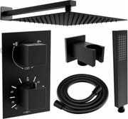 Mexen Cube DR02 podomietkový sprchový set s dažďovou sprchou 30x30 cm (6v1), čierna, 77502DR0230-70