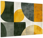 Obraz - Abstrakcia v olivovej farbe (70x50 cm)