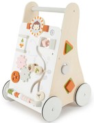 Bieco - Drevená detská chodúľka s aktivitami - lesné zvieratká