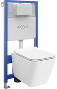 Mexen Fenix Slim, podomietkový modul a závesné WC Cube s pomaly padajúcim sedátkom, biela, 61030924000