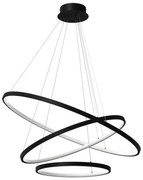 LED Luster na lanku HOOP LED/93W/230V pr. 80 cm 4000K čierna