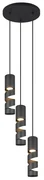 Moderne hanglamp zwart 3-lichts - Stream