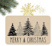 Vianočná rohožka BLACK FOREST 60x90 cm, béžová