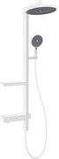 Mexen Dizzy, sprchová sada s ručnou a dažďovou hlavicou, biela, 78104-20