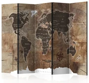 Artgeist Paraván - Room divider – Map on the wood