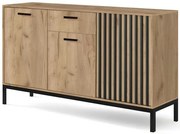 Komoda Grata I, dub kraft / čierna
