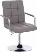 LuxuryForm DESIGN Stolička VERONA na striebornom tanieri - šedá