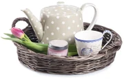 Podnos prútený provence Bakke V.priemer 35 x v. 6(cm)