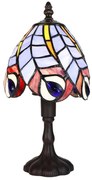 Zelená stolná lampa Tiffany Eby - Ø 15*32 cm E14/max 1*25W