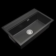 Gamma Advance, 1-komorový granitový drez 805x505x210 mm, čierna, GMA-ZLE000120