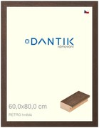 DANTIK rám na obraz 60x80 | RETRO hnědá (Plexi Čiré)