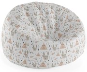 Sedací vak Cocoon zajace pri stane, biela / béžová