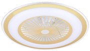 LED Stmievateľné stropné svietidlo s ventilátorom ZEPHYR LED/48W/230V zlatá + DO