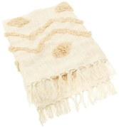 sass & belle Bavlnený prehoz Blanca Tufted Zigzag 120 x 153 cm