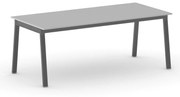 Kancelársky pracovný stôl PRIMO BASIC, čierna podnož, 2000 x 900 mm, sivá