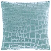 Zamatový dekoračný vankúšik NANOU 45x45 cm, modrý