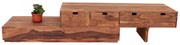 TV stolík 260x40x60 indický masív palisander Svetlomedová