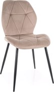 SI Stolička Rick Velvet tmavá béžová