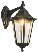 Klasická vonkajšia nástenná lampa čierna IP44 - New Orleans down