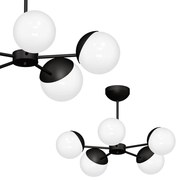 Stropné svietidlo Sfera, 5x biele sklenené tienidlo, b, x