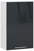 Závěsná kuchyňská skříňka Olivie W 50 cm grafit/bílá
