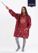 Baránková mikina Harry Potter - Bradavice - červená veľkosť M