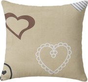 Bavlnená obliečka na vankúš DEAMON POLY 45x45 cm, béžová